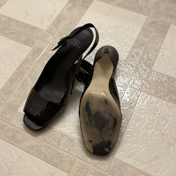 Vintage Tortoise Peep Toe Slingback Heel - 8 - Picture 6 of 7